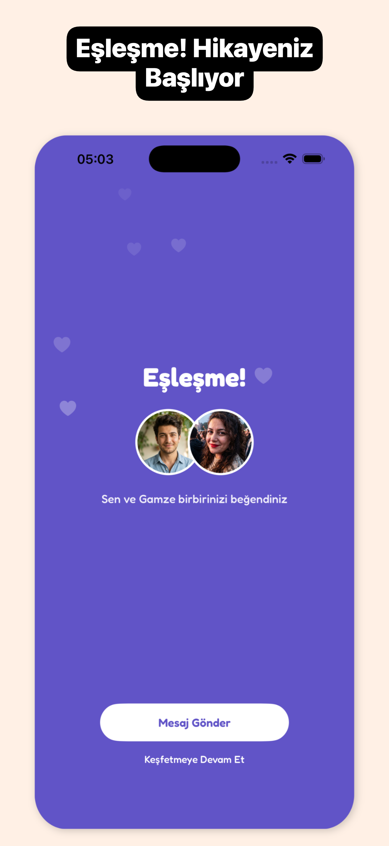 Lokum eşleşme ekranı